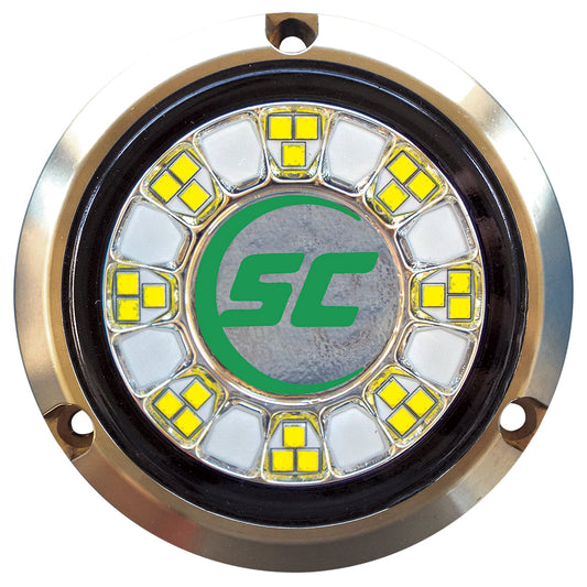 Shadow-Caster SCR-24 Bronze Underwater Light - 24 LEDs - Aqua Green [SCR-24-AG-BZ-10] - First Stop Marine