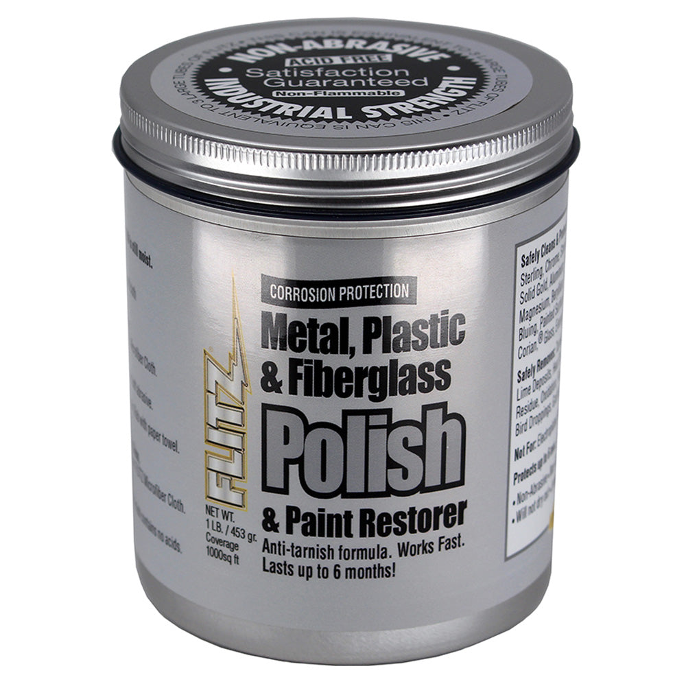 Flitz Metal, Plastic  Fiberglass Polish Paste - 1.0lb [CA 03516-6] - First Stop Marine