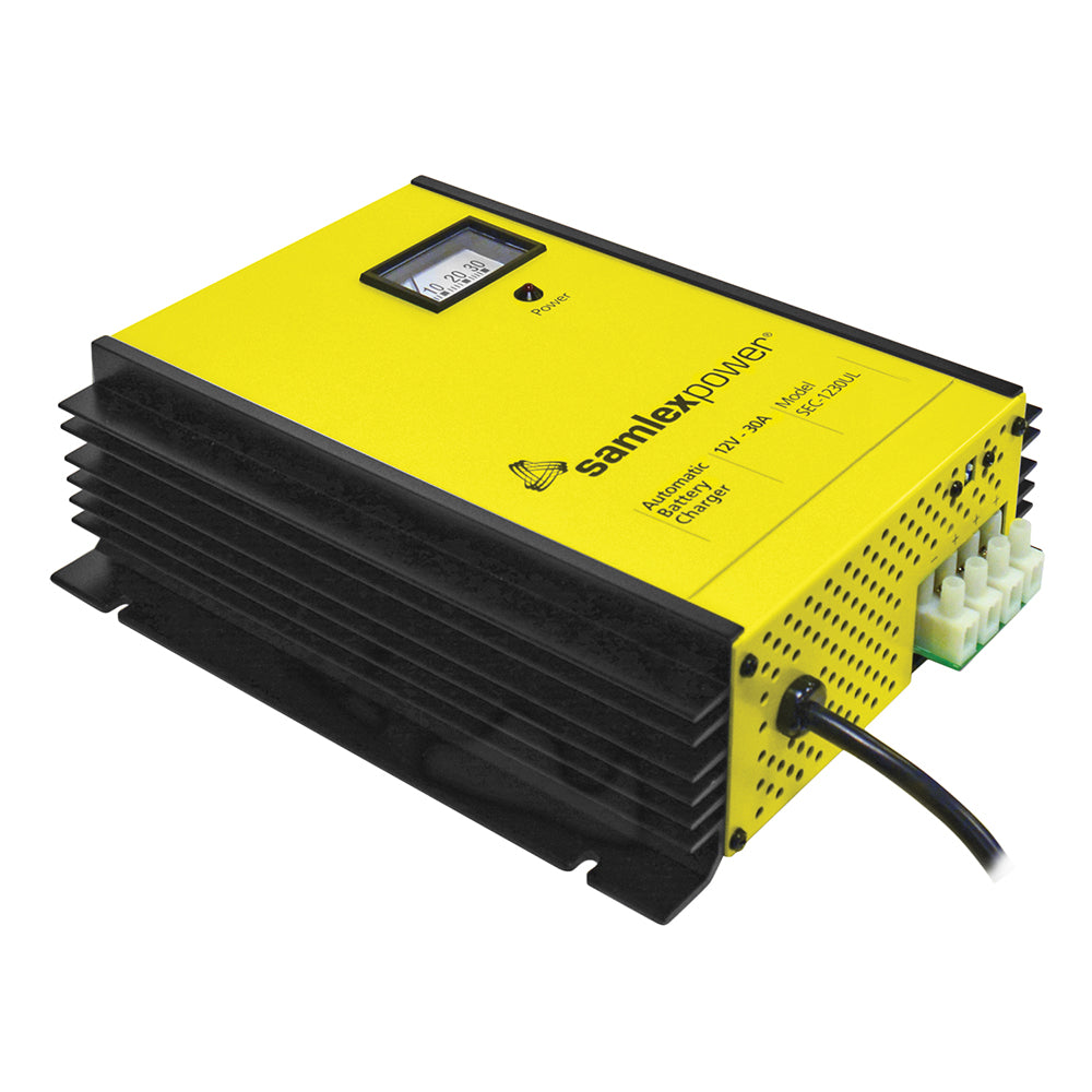 Samlex 30A Battery Charger - 12V - 3-Bank - 3-Stage w/Dip Switch  Lugs [SEC-1230UL] - First Stop Marine