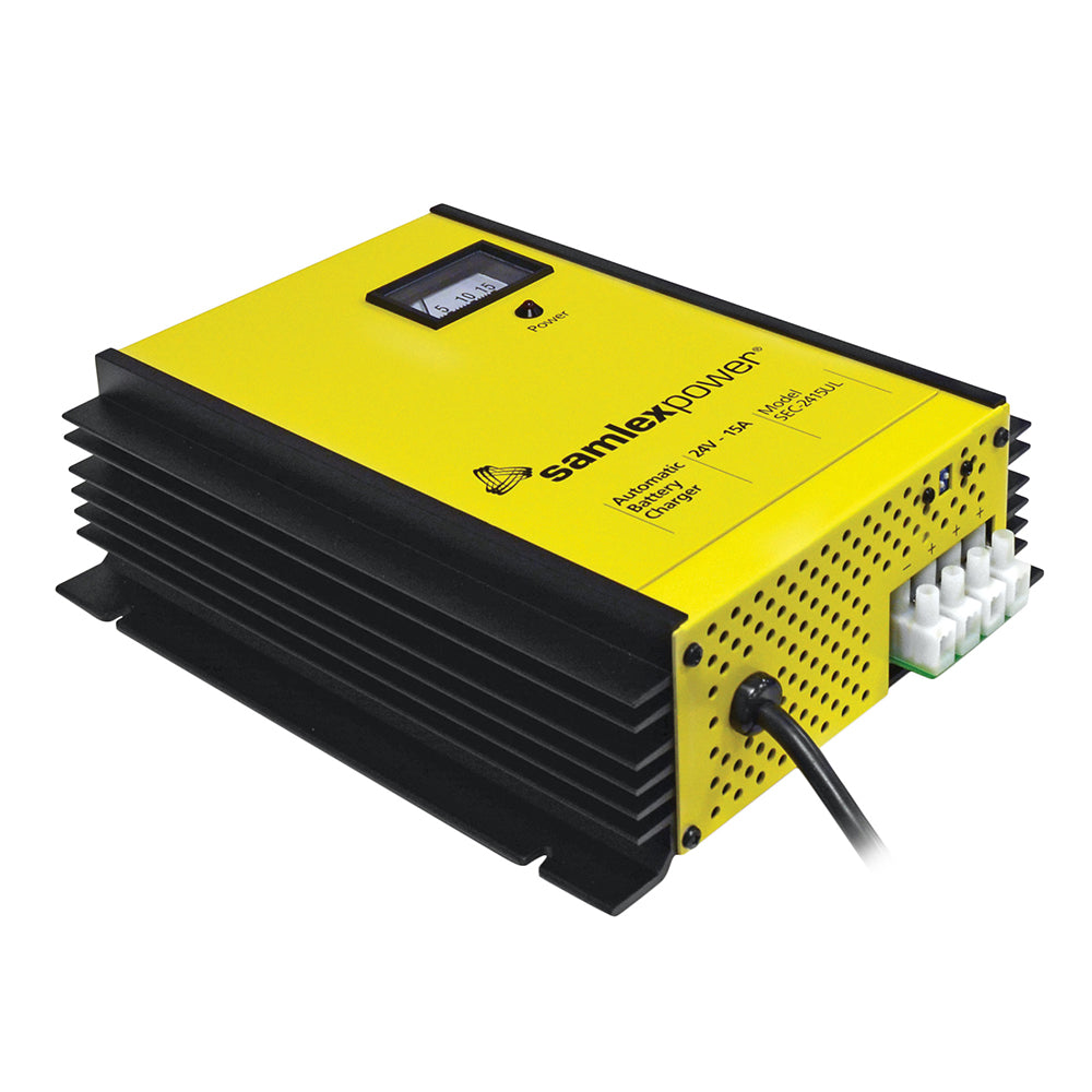 Samlex 15A Battery Charger - 24V - 3-Bank - 3-Stage w/Dip Switch  Lugs [SEC-2415UL] - First Stop Marine