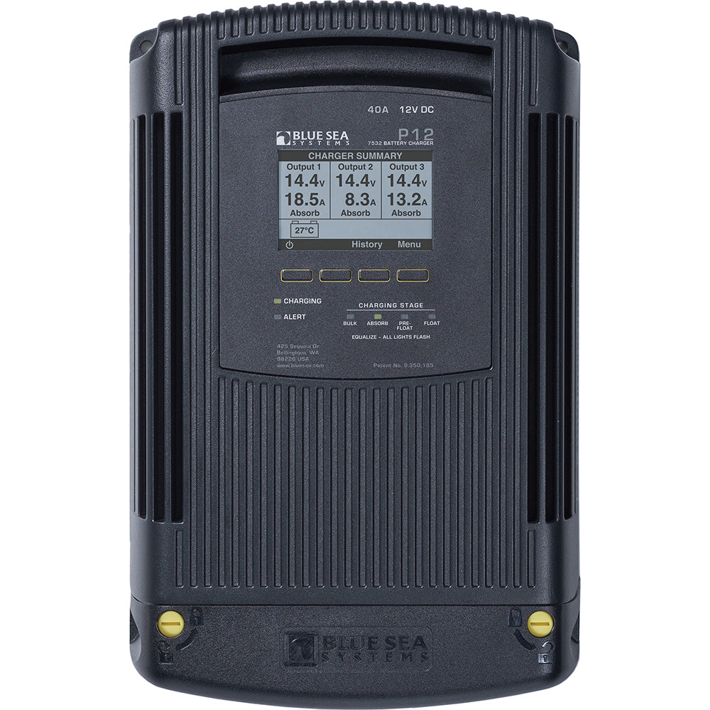 Blue Sea 7532 P12 Gen2 Battery Charger - 40A - 3-Bank [7532] - First Stop Marine