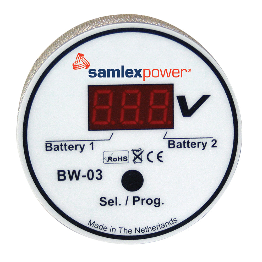 Samlex Dual Battery Monitor - 12V or 24V - Auto Detection [BW-03] - First Stop Marine