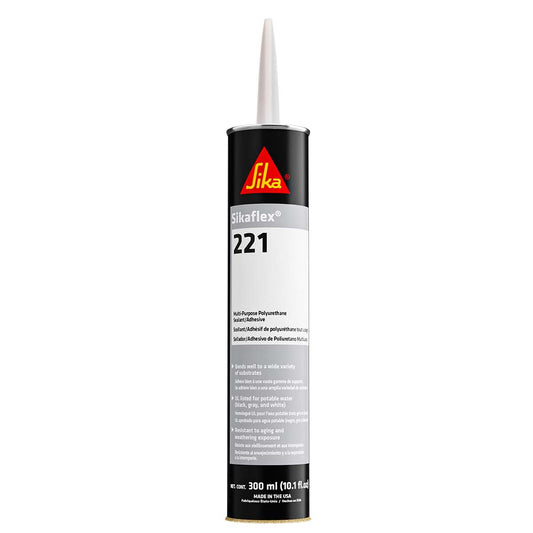 Sika Sikaflex 221 Multi-Purpose Polyurethane Sealant/Adhesive - 10.3oz(300ml) Cartridge - Black [90893] - First Stop Marine