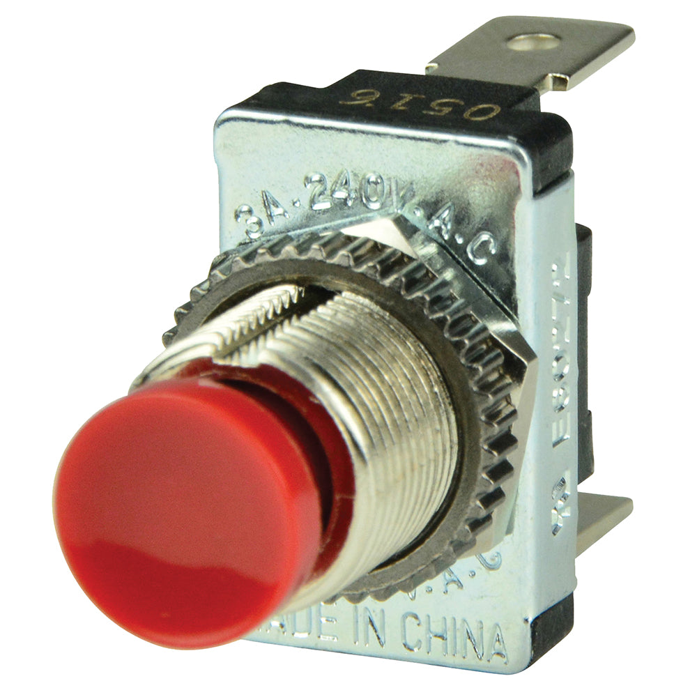 BEP Red SPST Momentary Contact Switch - OFF/(ON) [1001401] - First Stop Marine