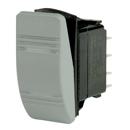 BEP DPDT Contura Switch - 2-Amber LEDs - Gray - ON/ON [1001812] - First Stop Marine