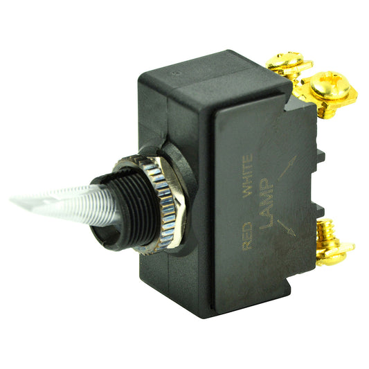 BEP SPST Lighted Toggle Switch - Red LED - 12V - #6-32 Terminal - ON/OFF [1001908] - First Stop Marine