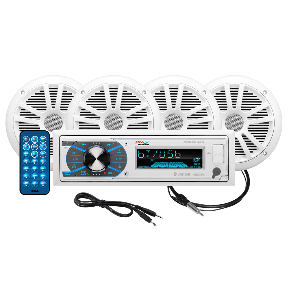 Boss Audio MCK632WB.64 Marine Stereo  2 Pairs of 6.5" Speaker Kit - White [MCK632WB.64] - First Stop Marine