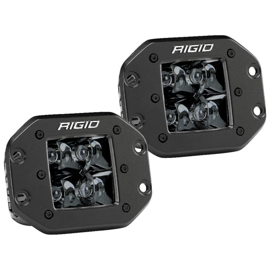 RIGID Industries D-Series PRO Flush Mount - Spot LED - Midnight Edition - Pair - Black [212213BLK] - First Stop Marine