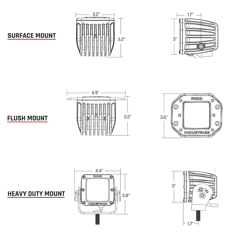 RIGID Industries D-Series PRO Specter-Driving LED - Pair - Black [502313] - First Stop Marine