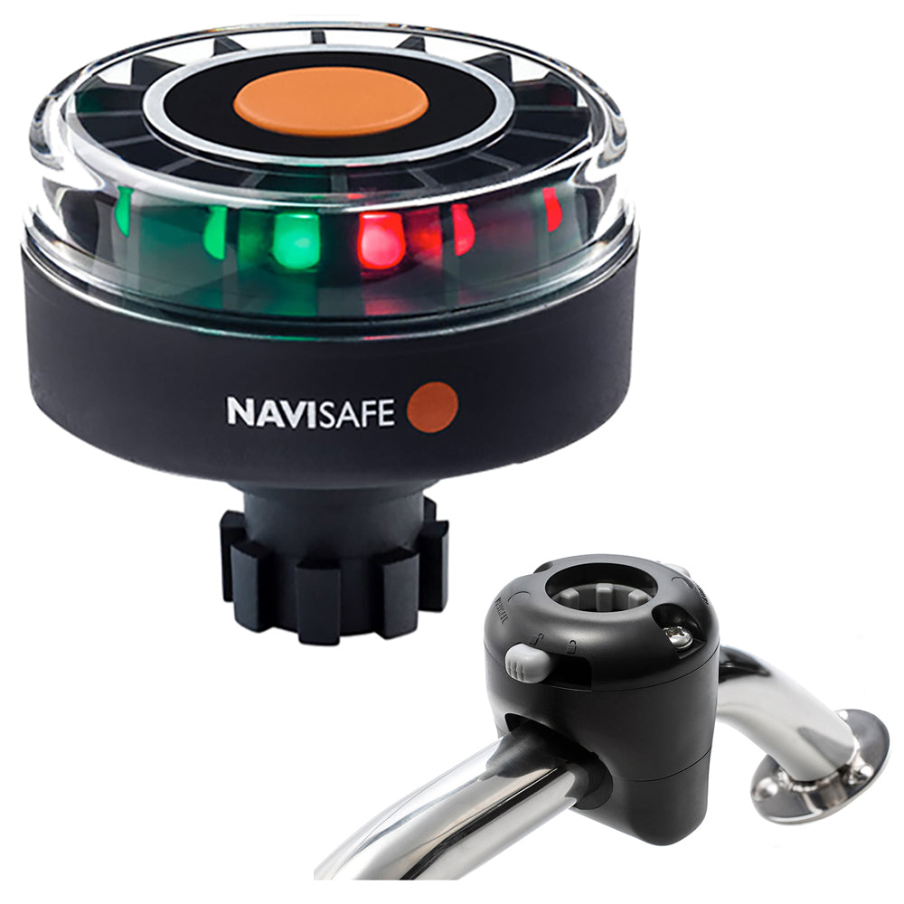 Navisafe Navilight Tricolor 2NM w/Navibolt Base  Rail Mount - Black [342KIT] - First Stop Marine