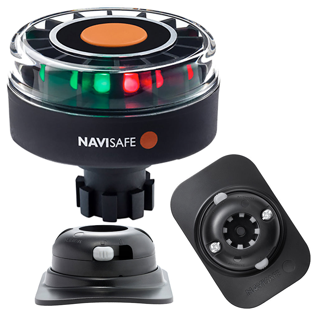 Navisafe Navilight Tricolor 2NM w/Navibolt Base  RIB Mount - Black [342KIT2] - First Stop Marine