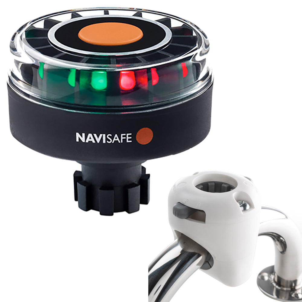 Navisafe Navilight Tricolor 2NM w/Navibolt Base  Rail Mount - White [342KIT3] - First Stop Marine