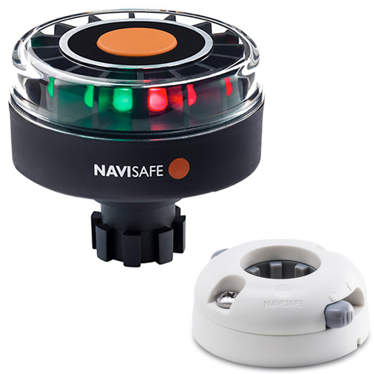 Navisafe Navilight Tricolor 2NM w/Navibolt Base  Horizontal Mount - White [342KIIT5] - First Stop Marine