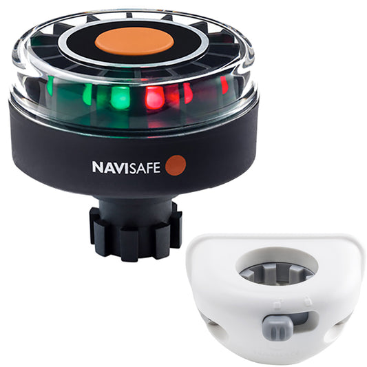 Navisafe Navilight Tricolor 2NM w/Navibolt Base  Vertical Mount - White [342KIT6] - First Stop Marine