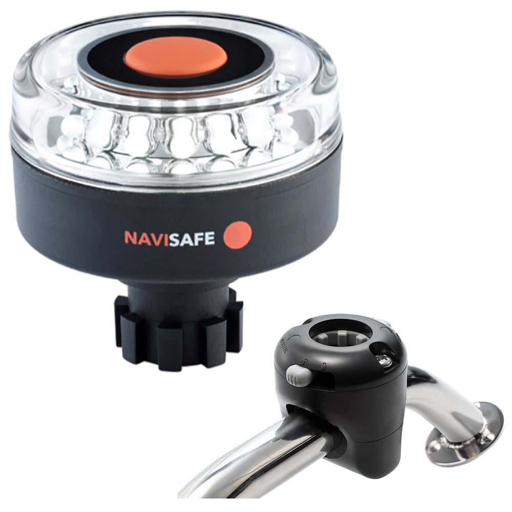 Navisafe Navilight 360 2NM w/Navibolt Base  Rail Mount - Black [042KIT] - First Stop Marine