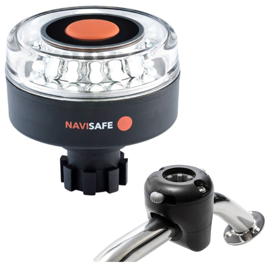 Navisafe Navilight 360 2NM w/Navibolt Base  Rail Mount - Black [042KIT] - First Stop Marine