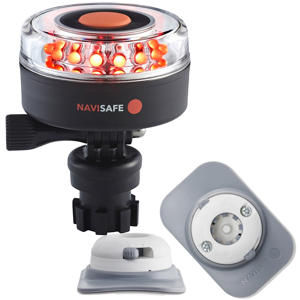 Navisafe Navilight All RED 360 2NM w/Navimount Base  RIB Mount - White [045KIT4] - First Stop Marine