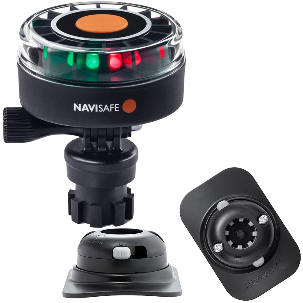 Navisafe Navilight 2NM Tricolor w/Navimount Base  RIB Mount - Black [340KIT2] - First Stop Marine