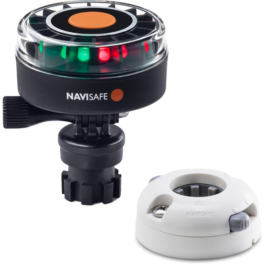 Navisafe Navilight 2NM Tricolor w/Navimount Base  Horizontal Mount - White [340KIT5] - First Stop Marine