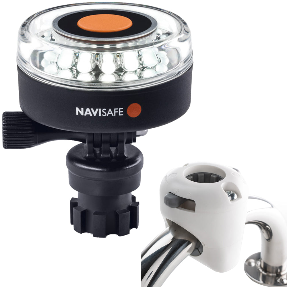 Navisafe Navilight 360 2NM White w/Navimount Base  Rail Mount - White [040KIT3] - First Stop Marine