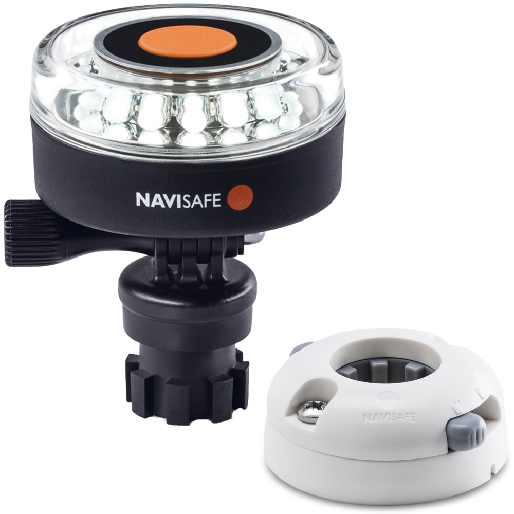 Navisafe Navilight 360 2NM White w/Navimount Base  Horizontal Mount - White [040KIT5] - First Stop Marine