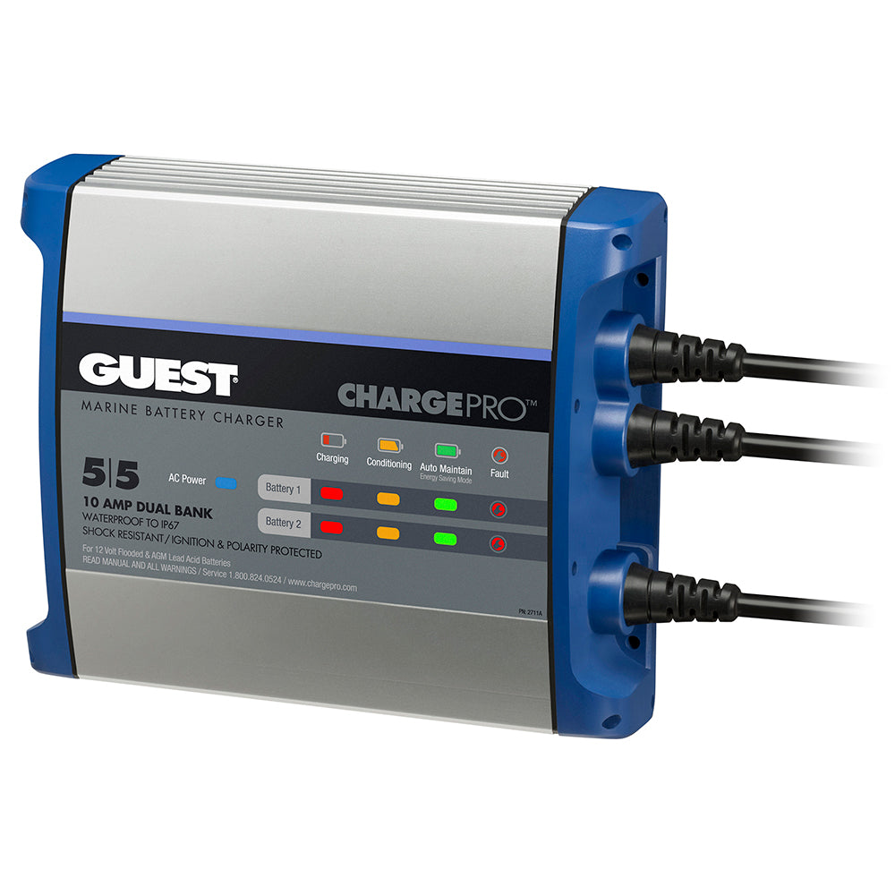 Guest On-Board Battery Charger 10A / 12V - 2 Bank - 120V Input [2711A] - First Stop Marine