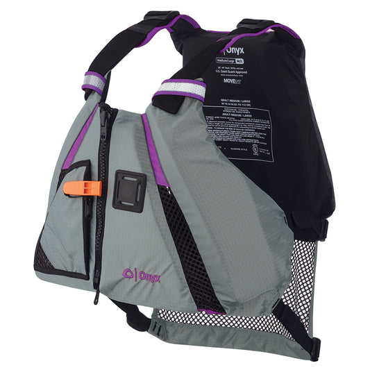 Onyx MoveVent Dynamic Paddle Sports Vest - Purple/Grey - XS/SM [122200-600-020-18] - First Stop Marine