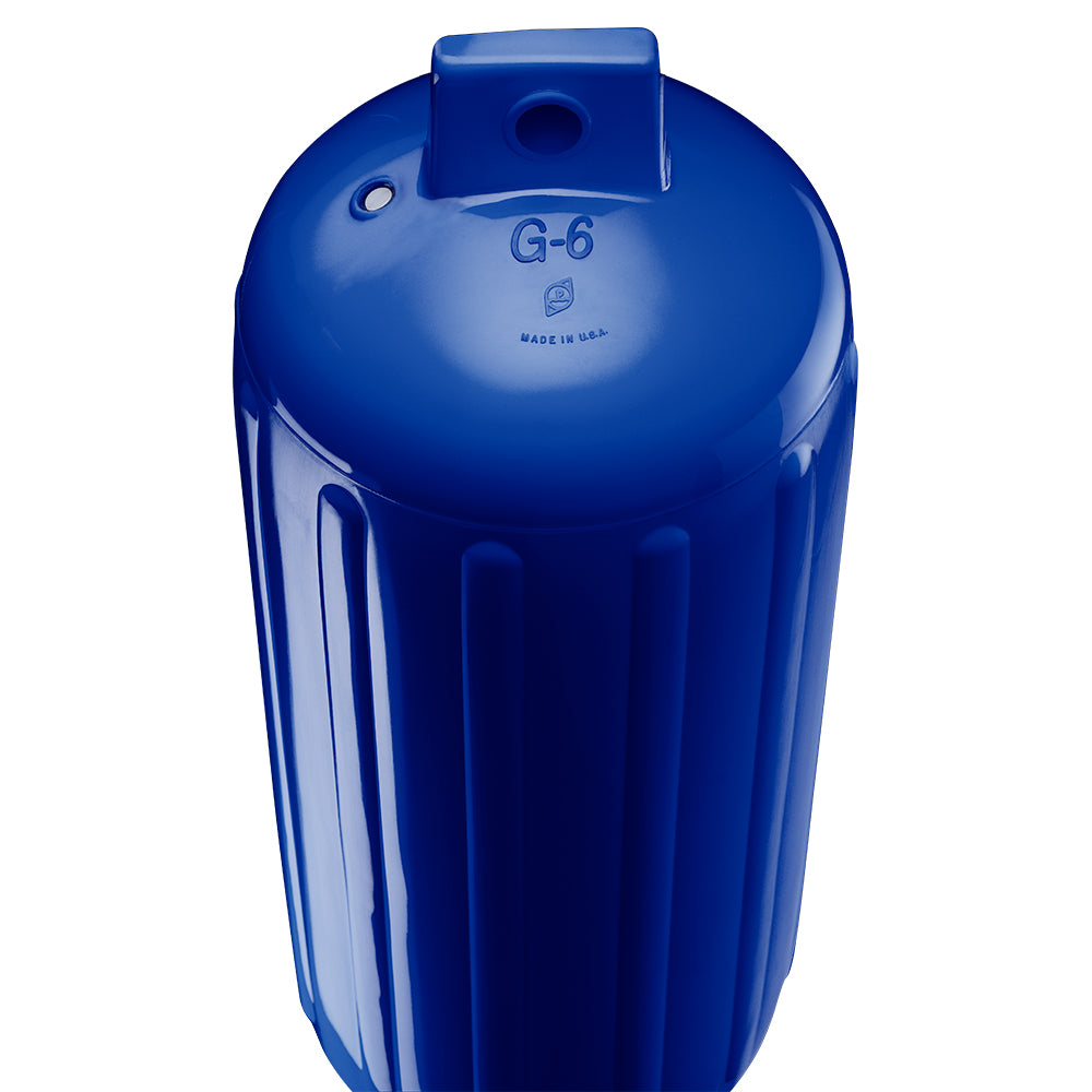 Polyform G-6 Twin Eye Fender 11" x 30" - Cobalt Blue w/Adapter [G-6-COBALT BLUE] - First Stop Marine