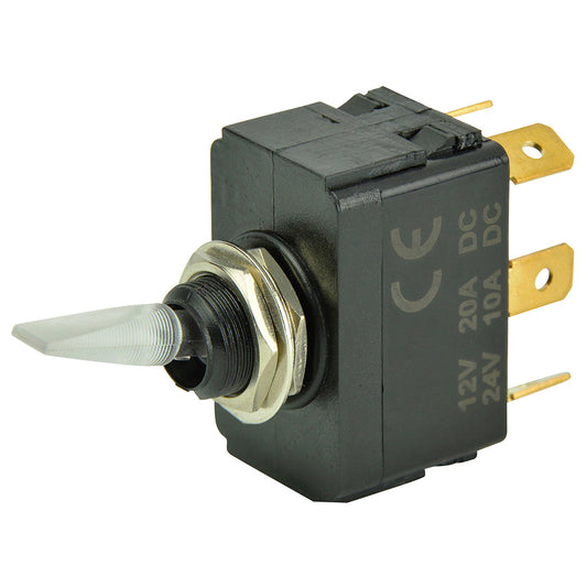 BEP SPDT Lighted Toggle Switch - ON/OFF/ON [1001907] - First Stop Marine