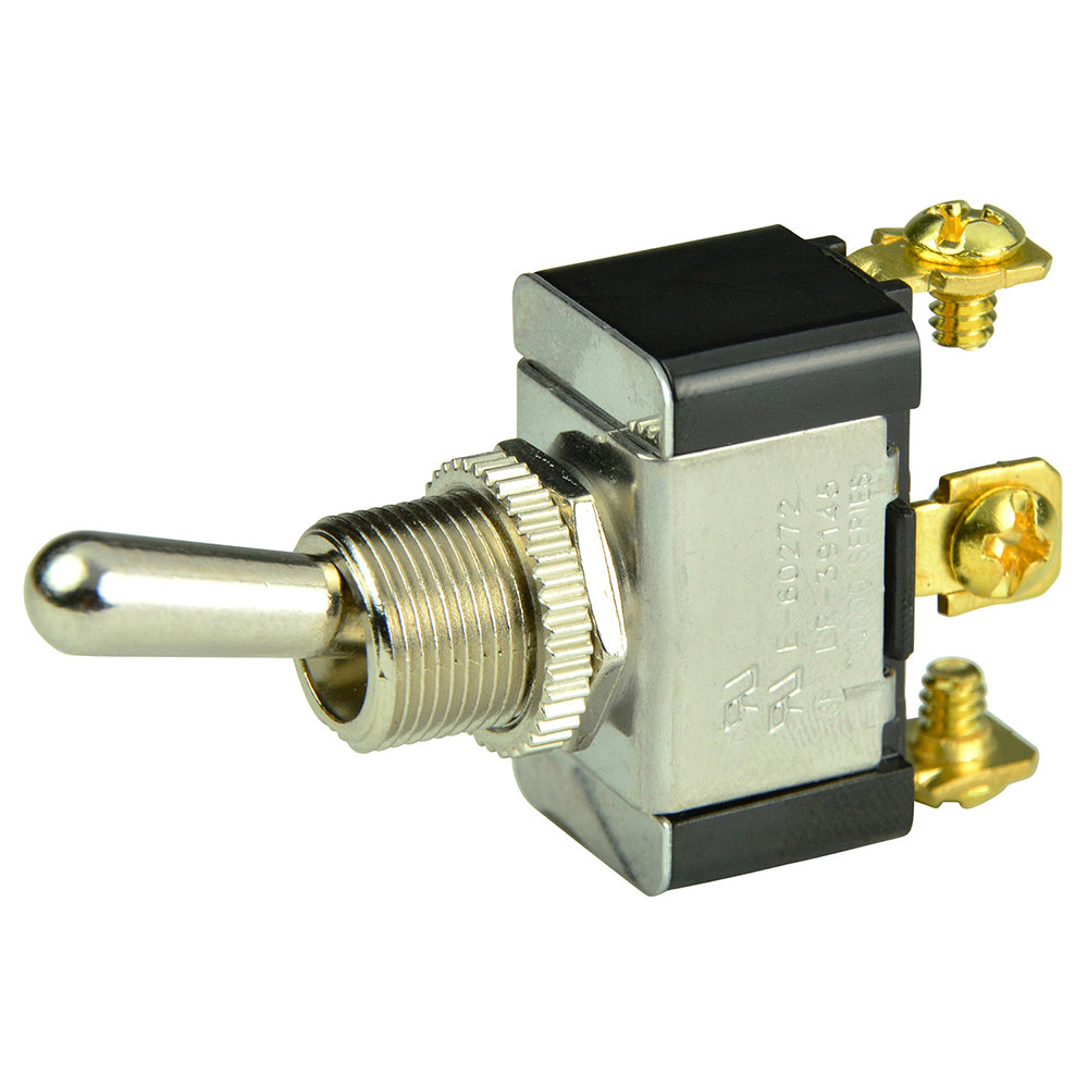 BEP SPDT Chrome Plated Toggle Switch - ON/OFF/(ON) [1002015] - First Stop Marine