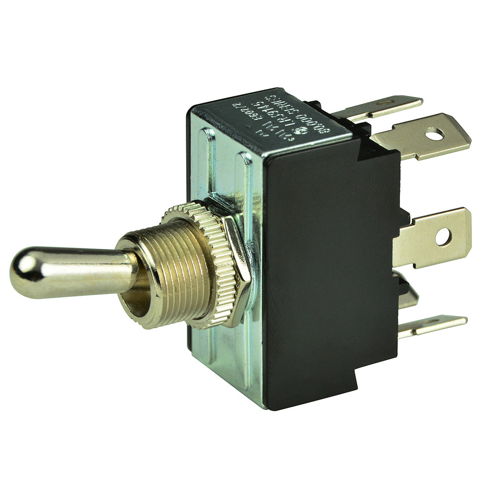 BEP DPDT Chrome Plated Toggle Switch - ON/OFF/(ON) [1002014] - First Stop Marine