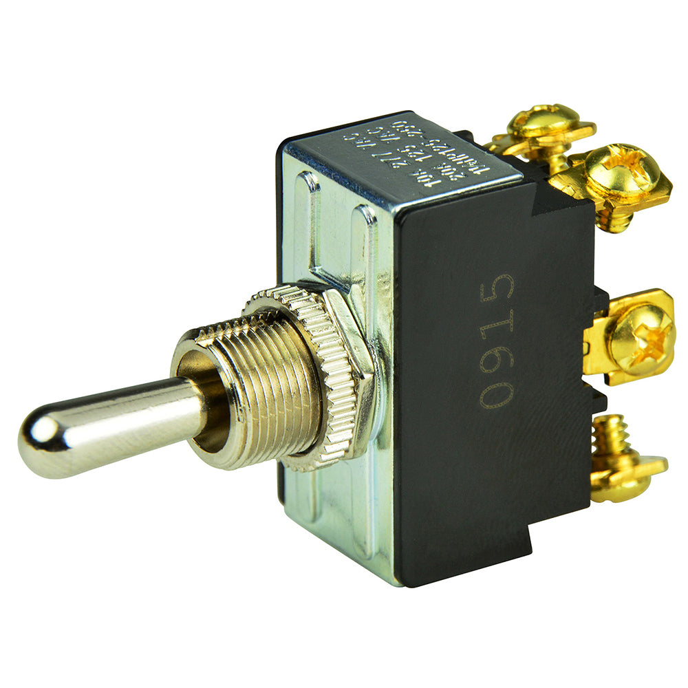 BEP DPDT Chrome Plated Toggle Switch - (ON)/OFF/(ON) [1002012] - First Stop Marine