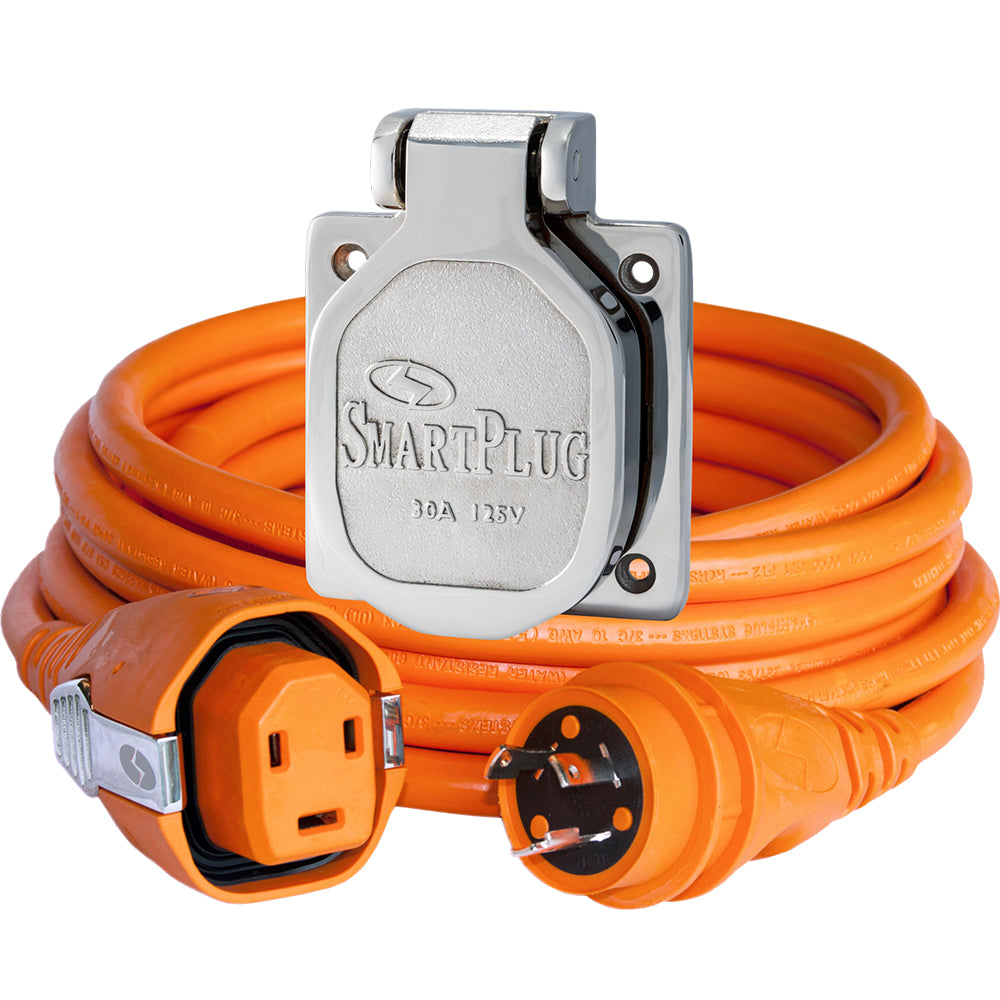 SmartPlug 30 AMP Dual Configuration Cordset  Stainless Steel Inlet Combo - 50 [C30503BM30NT] - First Stop Marine