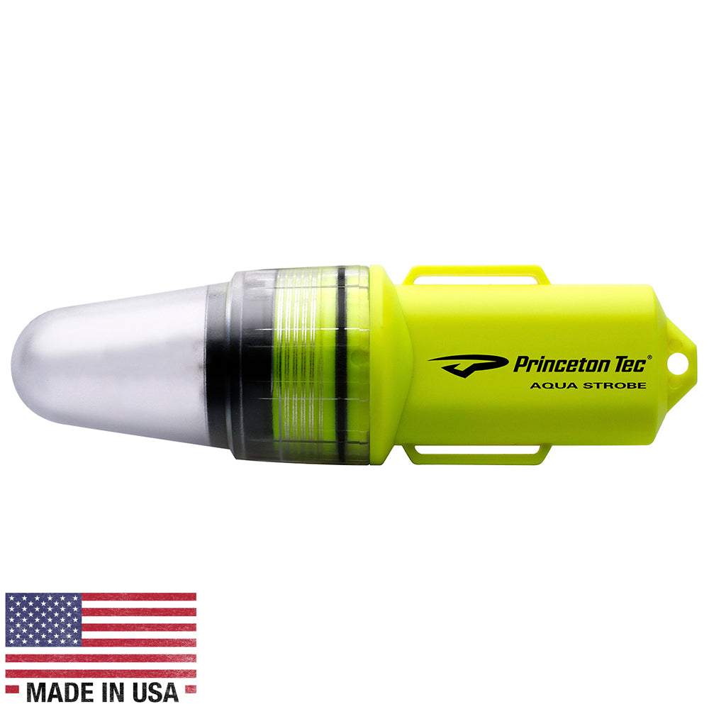 Princeton Tec Aqua Strobe LED - Neon Yellow [AS-LED-NY] - First Stop Marine