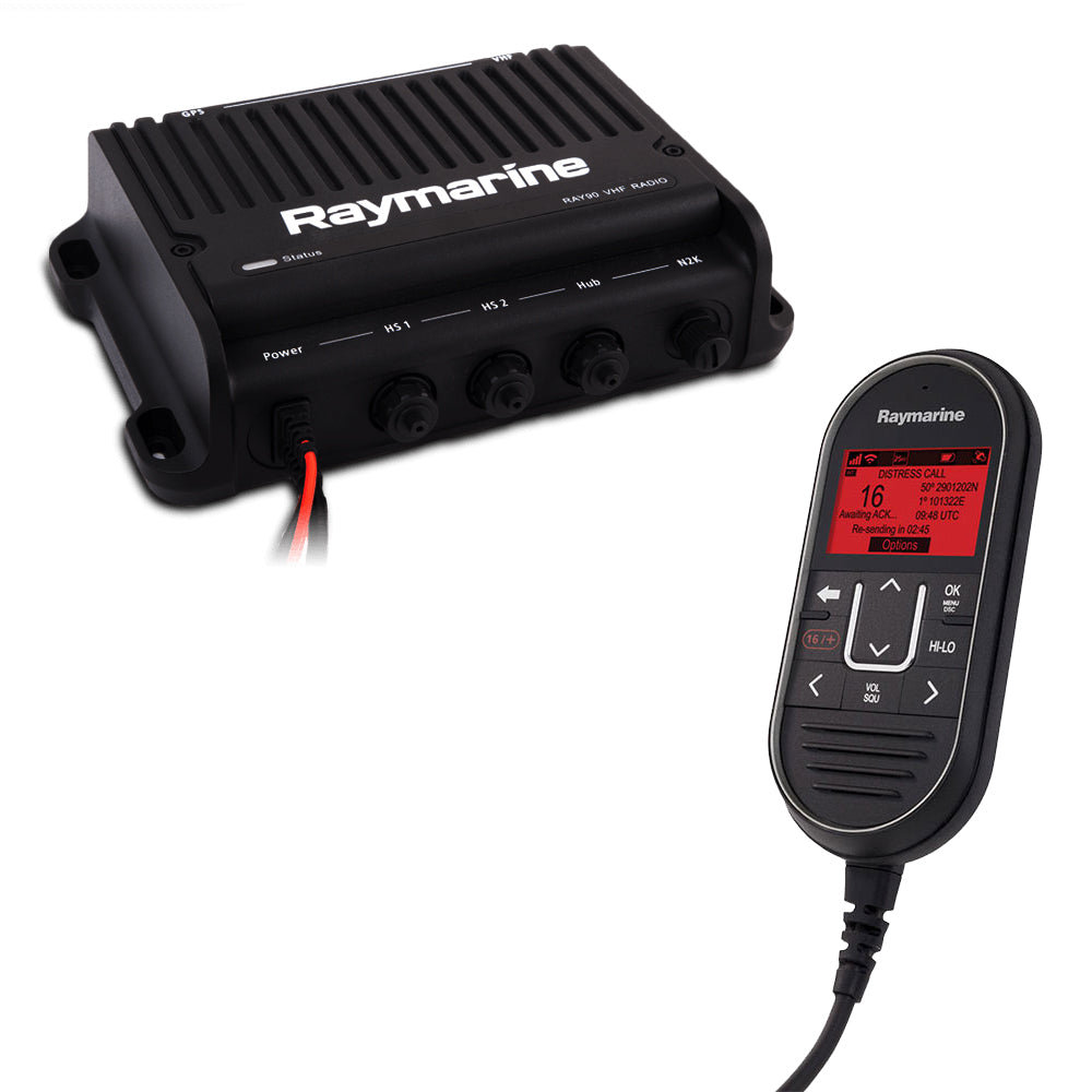 Raymarine Ray90 Modular Dual-Station VHF Black Box Radio System [E70492] - First Stop Marine