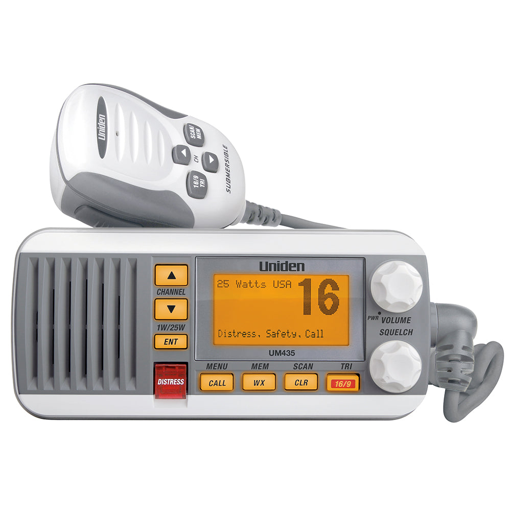 Uniden UM435 Fixed Mount VHF Radio - White [UM435] - First Stop Marine