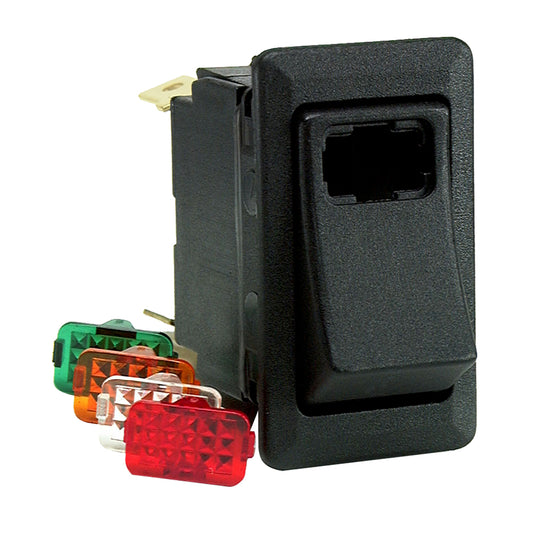 Cole Hersee Lighted Rocker Switch SPST On-Off 4 Blade [58328-101-BP] - First Stop Marine