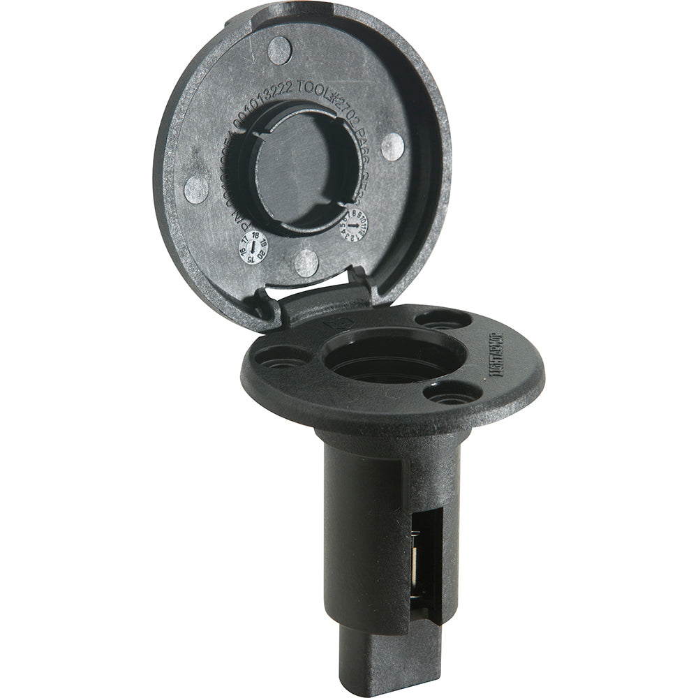 Attwood LightArmor Plug-In Base - 2 Pin - Black - Round [910R2PB-7] - First Stop Marine