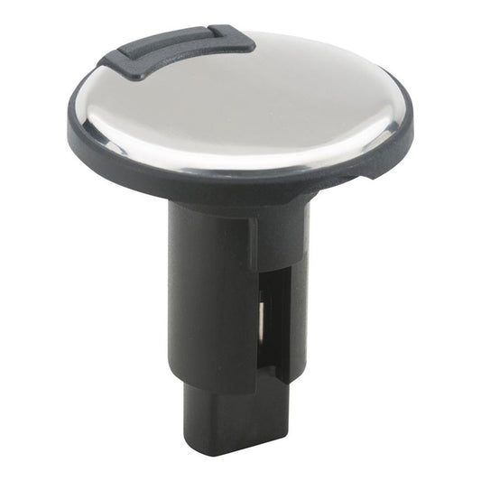 Attwood LightArmor Plug-In Base - 2 Pin - Stainless Steel - Round [910R2PSB-7] - First Stop Marine