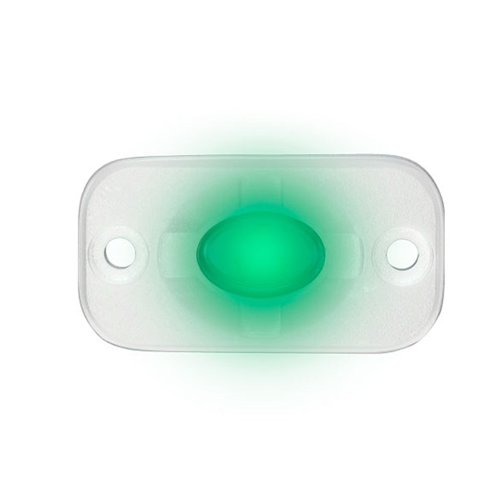 HEISE Marine Auxiliary Accent Lighting Pod - 1.5" x 3" - White/Green [HE-ML1G] - First Stop Marine