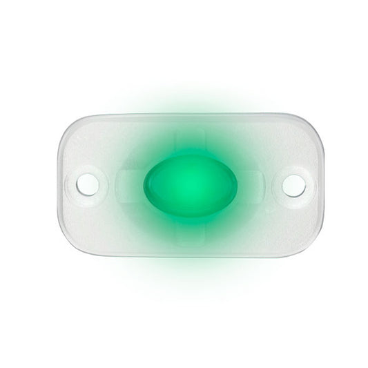 HEISE Marine Auxiliary Accent Lighting Pod - 1.5" x 3" - White/Green [HE-ML1G] - First Stop Marine