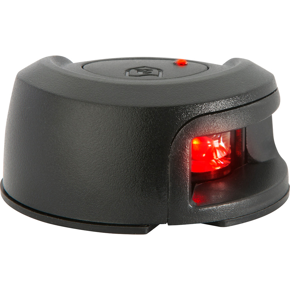 Attwood LightArmor Deck Mount Navigation Light - Black Composite - Port (red) - 2NM [NV2012PBR-7] - First Stop Marine