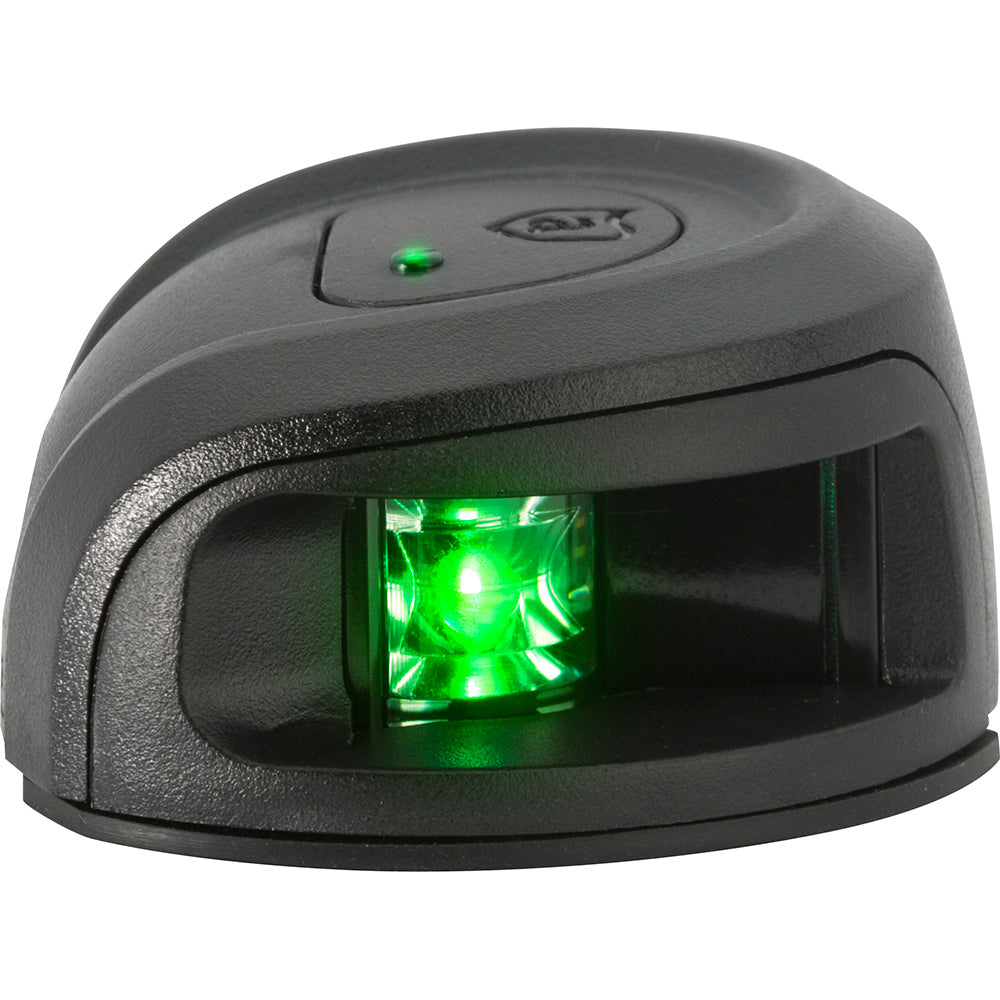 Attwood LightArmor Deck Mount Navigation Light - Black Composite - Starboard (green) - 2NM [NV2012PBG-7] - First Stop Marine