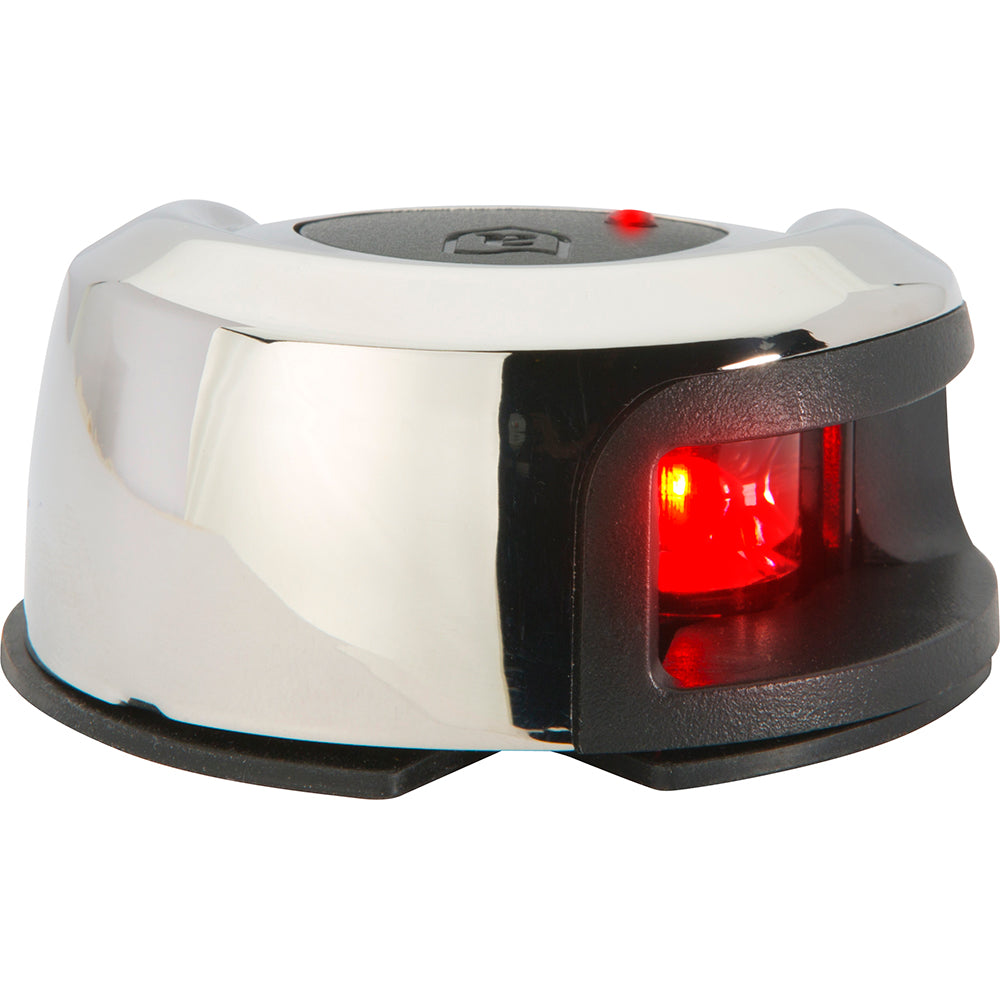 Attwood LightArmor Deck Mount Navigation Light - Stainless Steel - Port (red) - 2NM [NV2012SSR-7] - First Stop Marine