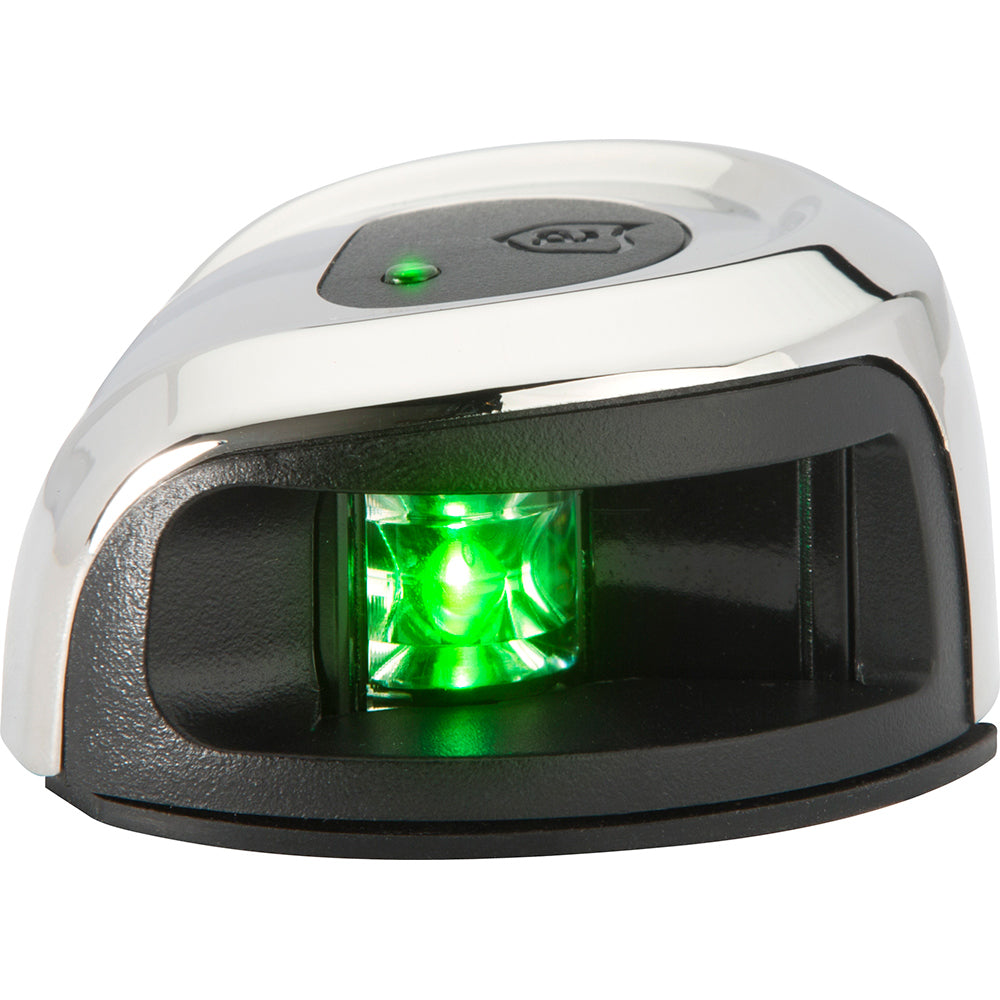 Attwood LightArmor Deck Mount Navigation Light - Stainless Steel - Starboard (green) - 2NM [NV2012SSG-7] - First Stop Marine