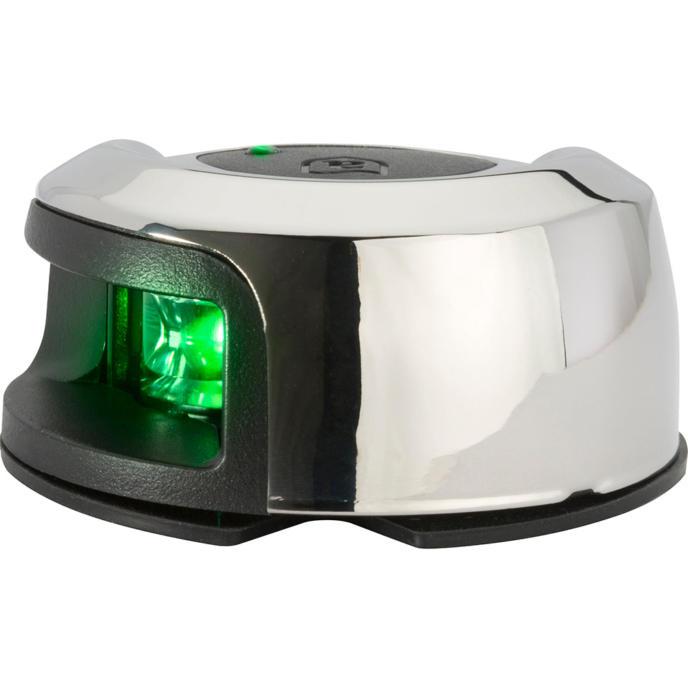 Attwood LightArmor Deck Mount Navigation Light - Stainless Steel - Starboard (green) - 2NM [NV2012SSG-7] - First Stop Marine