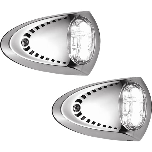 Attwood LED Docking Lights - Stainless Steel - White LED - Pair [6522SS7] - First Stop Marine