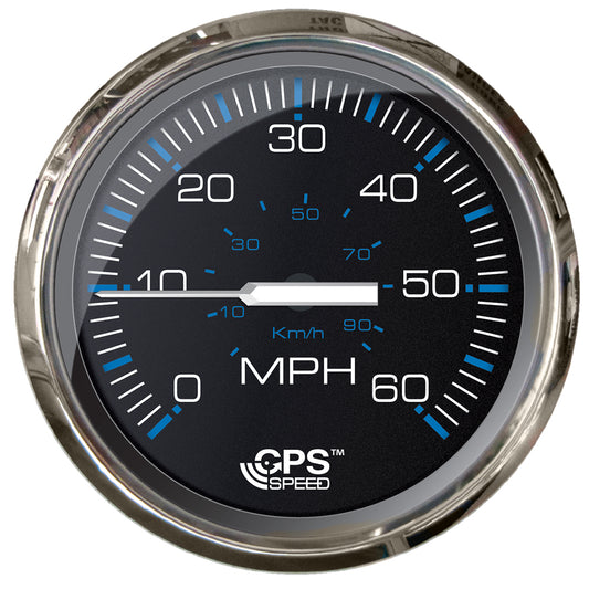 Faria Chesepeake Black 4" Studded Speedometer - 60MPH (GPS) [33749] - First Stop Marine