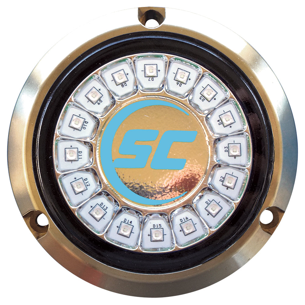 Shadow-Caster Bimini Blue Single Color Underwater Light - 16 LEDs - Bronze [SCR-16-BB-BZ-10] - First Stop Marine