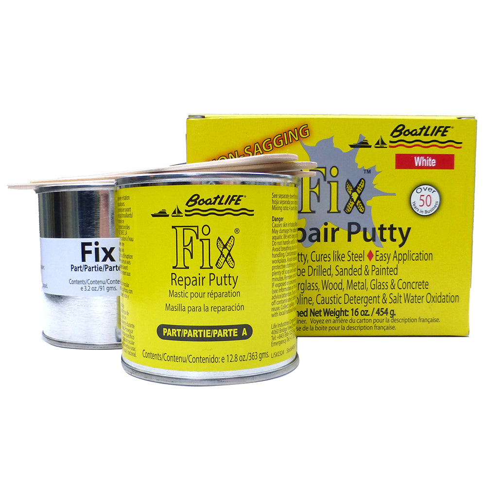 BoatLIFE Fix Repair Putty - 16oz - White [1196] - First Stop Marine